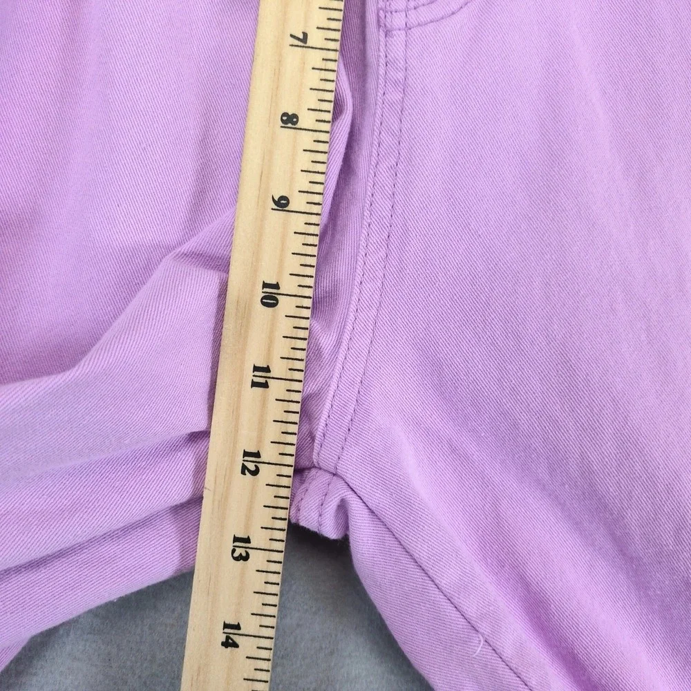 STNDRD Denim Purple Wide Leg Cropped Jeans Women's 14 High Rise Stretch‎ 31x26
